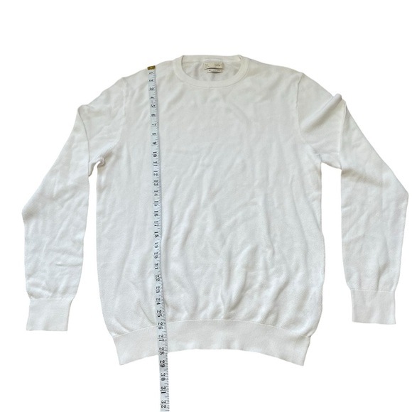 White Textured Celio Pima Cotton Crew Sweater (XL) - Picture 3 of 6
